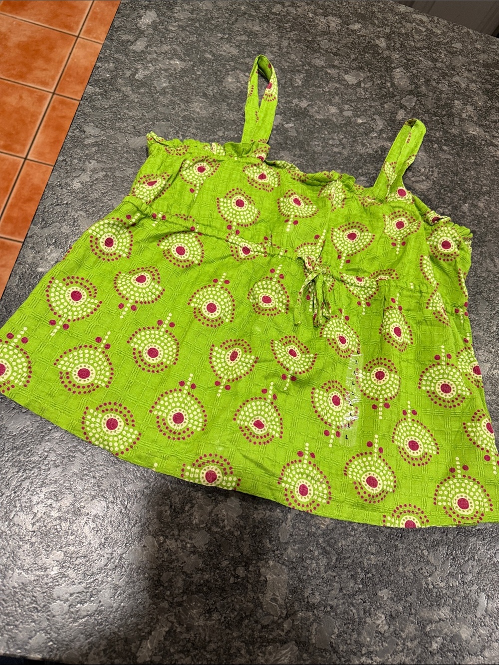 GAP Lime Green Printed Tank Skort